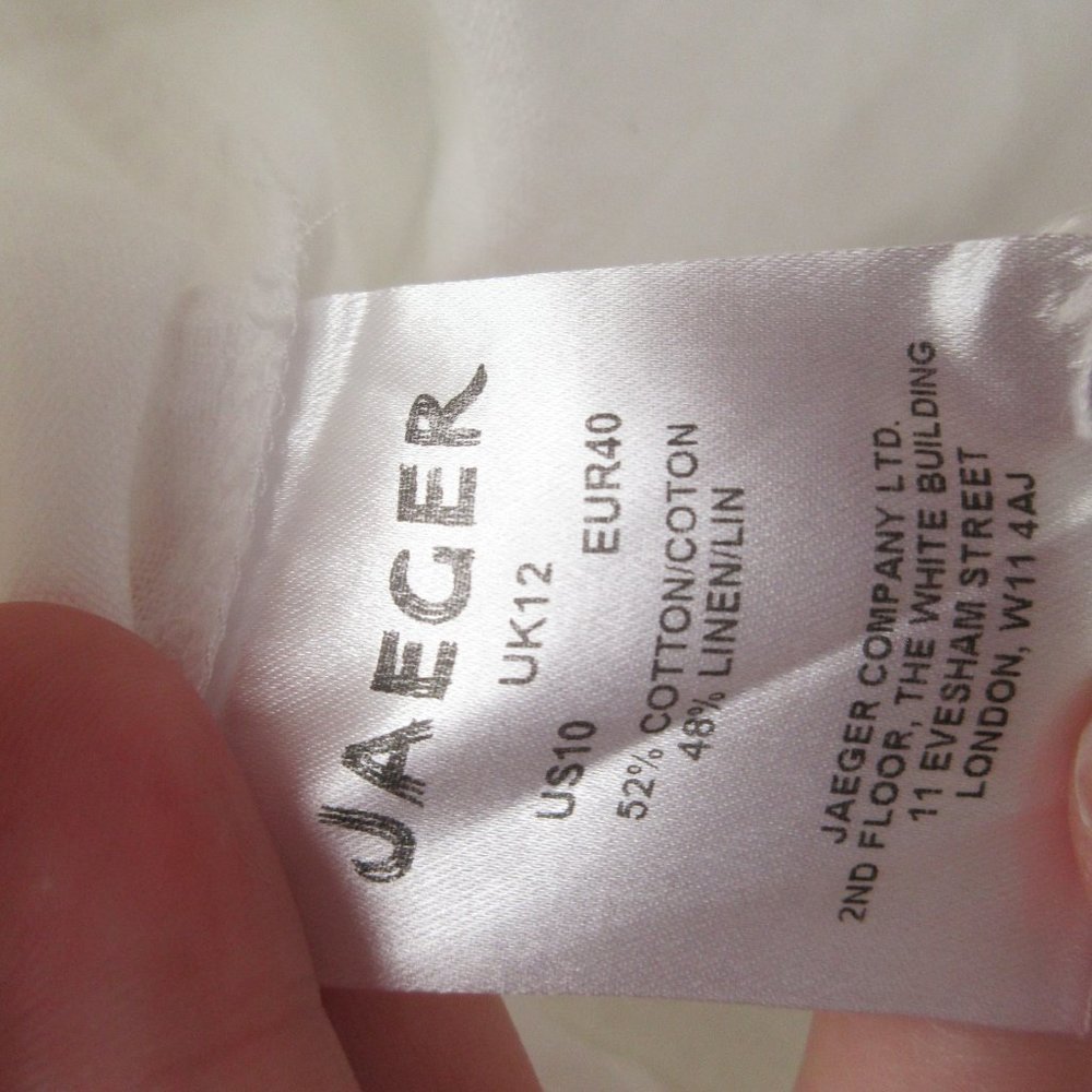 Jaeger Linen Sleeveless Button Down Size 12 (Us 1… - image 4